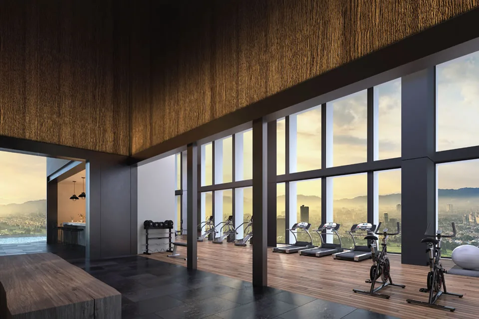 Sky lounge and dining space at The Conlay